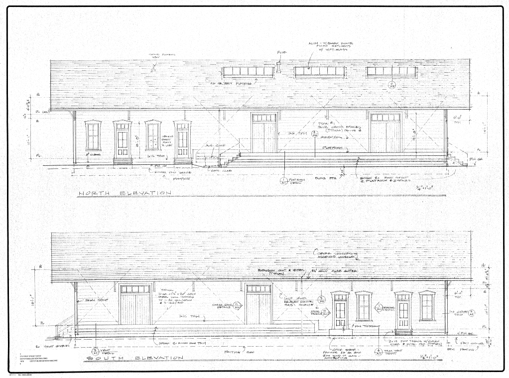 Depot Park Building Plans from 1978