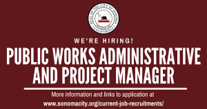 Now Hiring Public Works Administrative and Project Manager