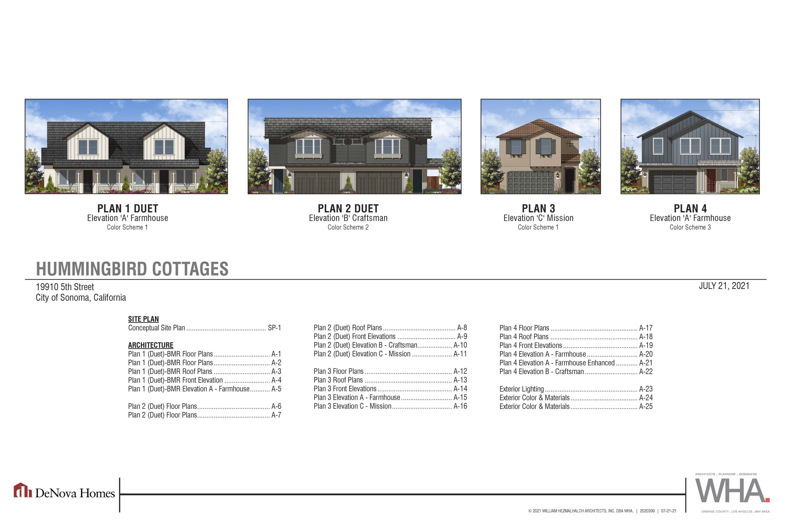 Picture of Hummingbird Cottages Plan Elevations