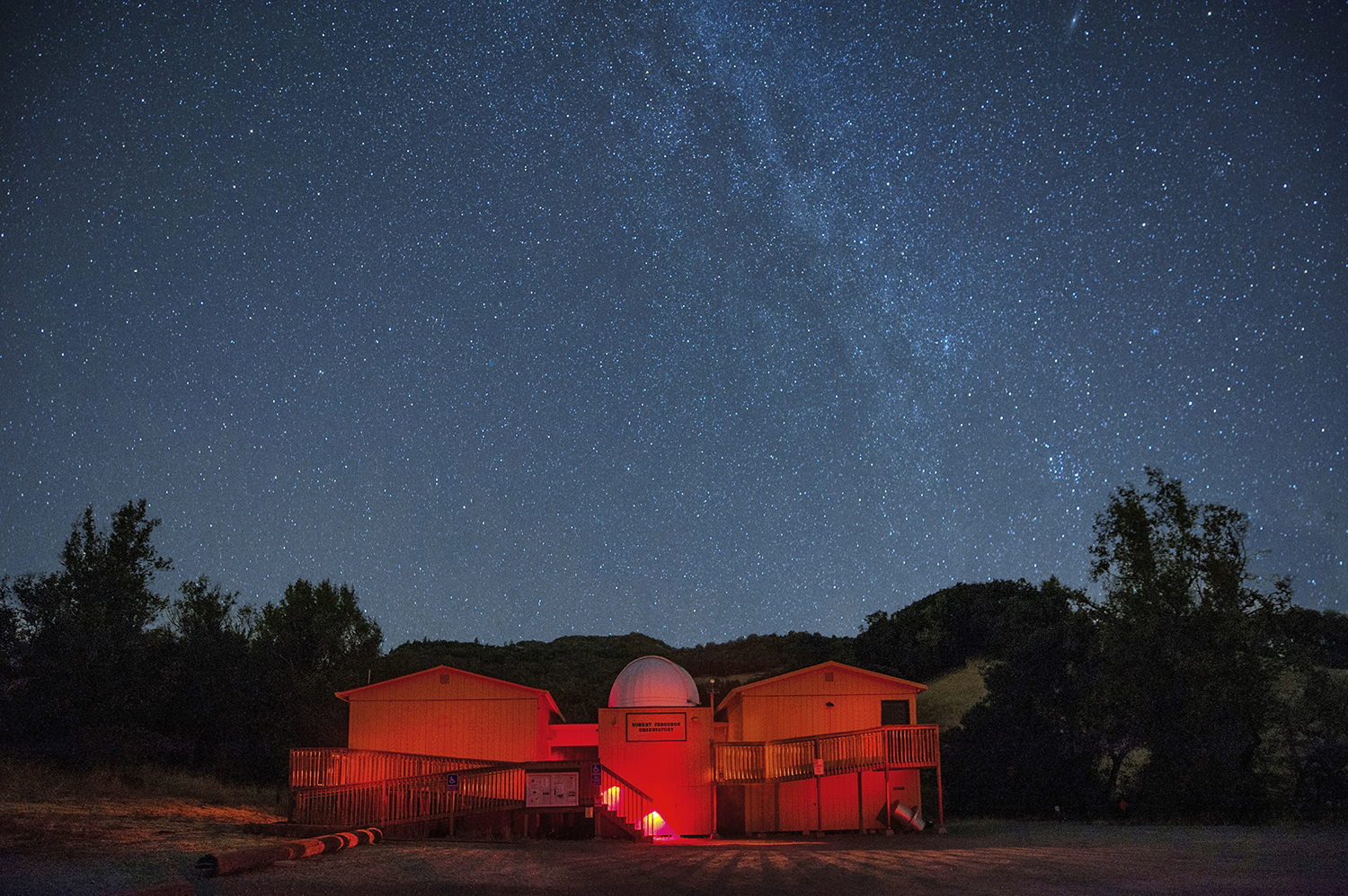 Robert Ferguson Observatory with starlight sky in background.