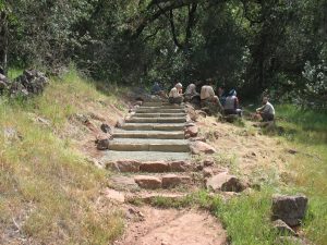 Completed stairs on the Sonoma Overlook Trail