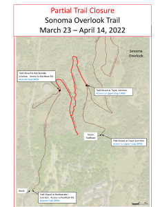 Sonoma Overlook Trail Closure Map