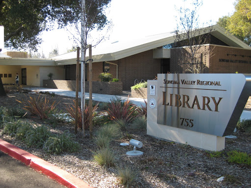 Sonoma Valley Library sign.