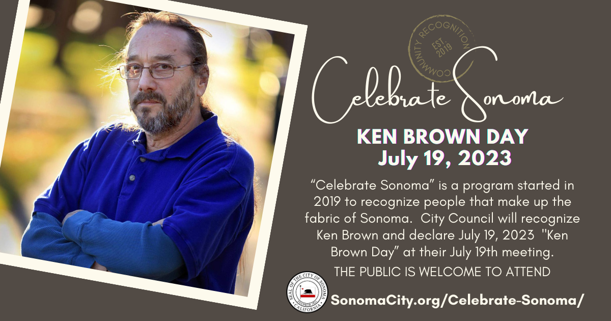 Photo of fomer Sonoma Mayor and Councilmember Ken Brown.