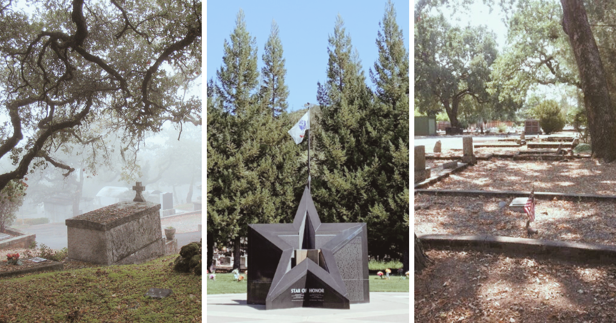 Photos of each of the City's three cemeteries.