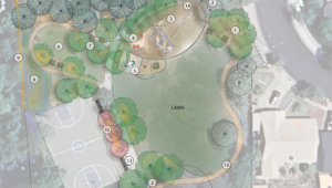 Rendering of a park Design Concept.