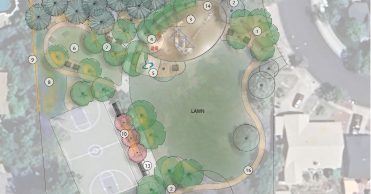 Rendering of a park Design Concept.