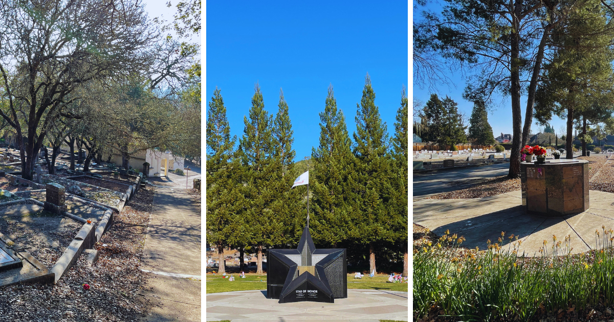 Photos of the City of Sonoma's three cemeteries.