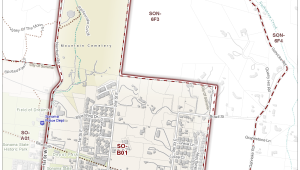 Map of City of Sonoma evacuation zone SO-B01