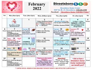 February Calendar 2022