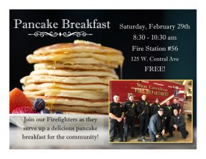 firefighter pancake breakfast flyer