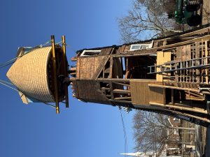 Governor Dix Windmill Construction on Great Lawn