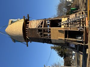 Governor Dix Windmill Construction on Great Lawn
