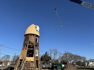 Governor Dix Windmill Construction on Great Lawn