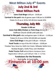 Upcoming July 4th events list