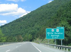 white sulphur springs road sign