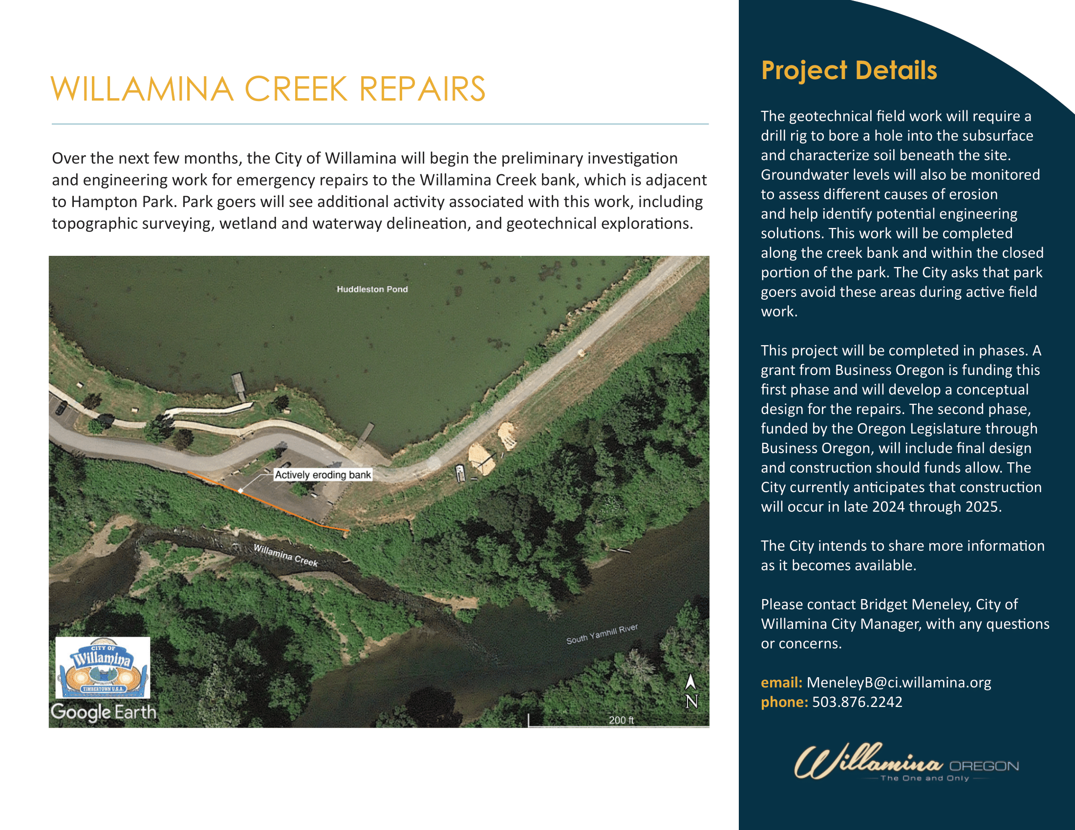 Willamina Creek Repair Flier