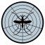 Image of a mosquito with a grid target