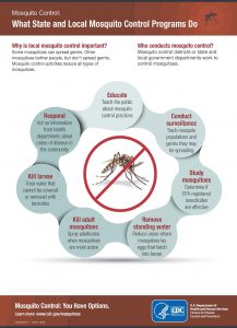 Infographic describing what mosquito programs do