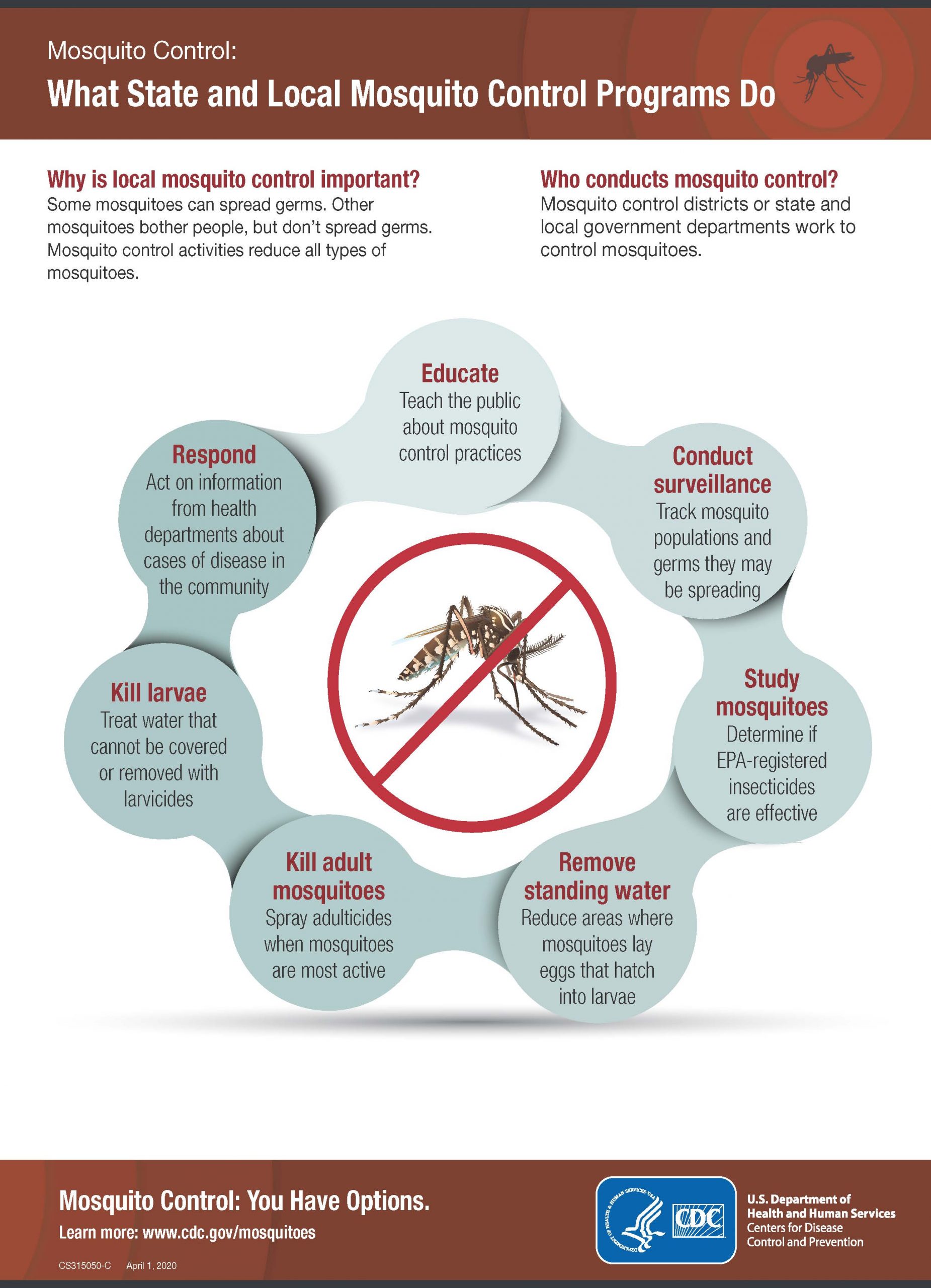 Infographic describing what mosquito programs do