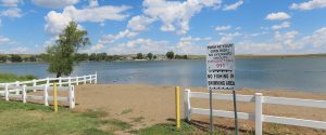 The main swimming beach