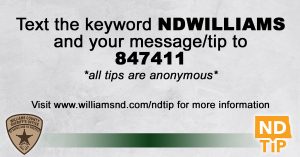 Logos with description for how to text an anonymous tip