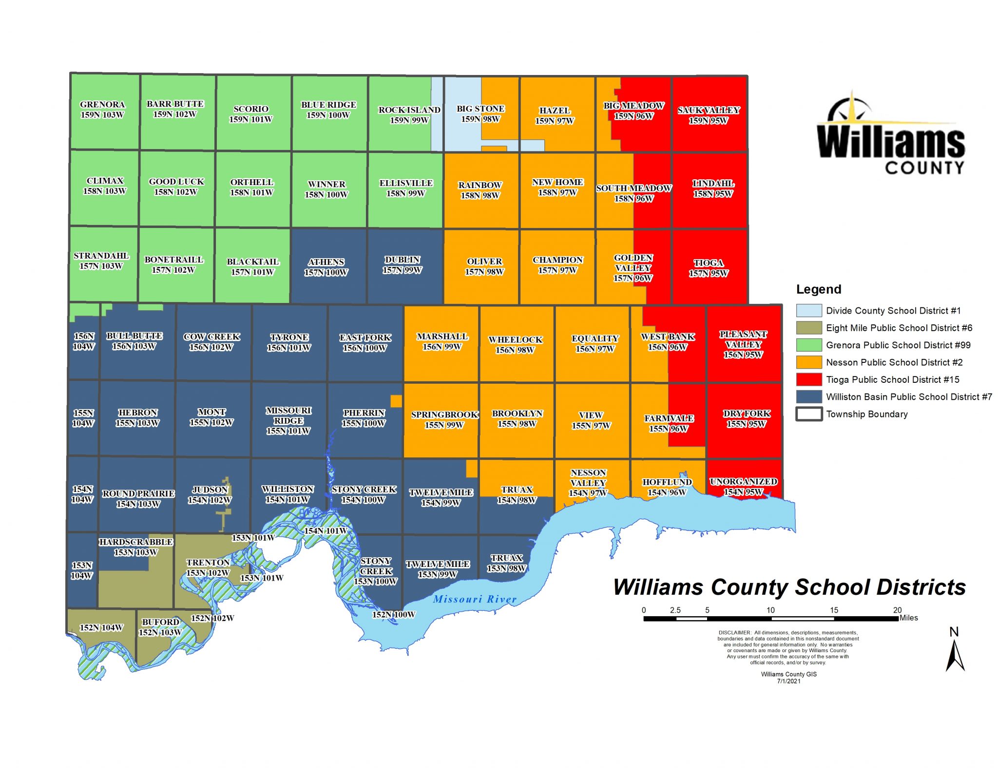 Public School District Information Williams County, ND