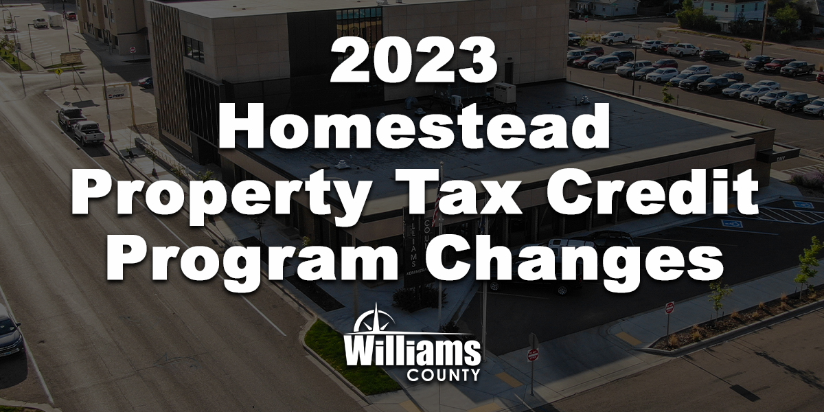 2023 Homestead Property Tax Credit Program Changes