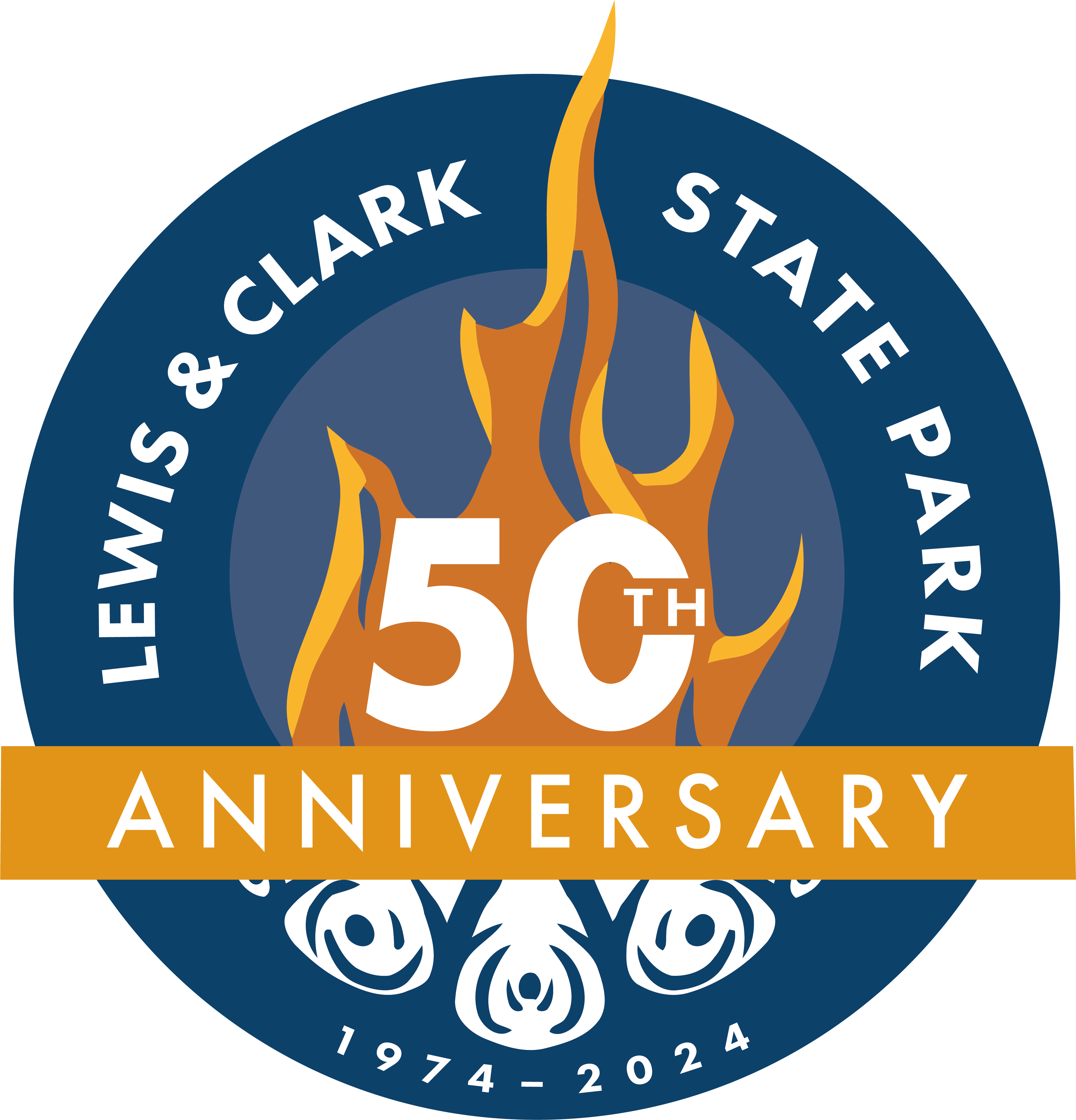 Lewis and Clark State Park 2024 50th Anniversary Logo
