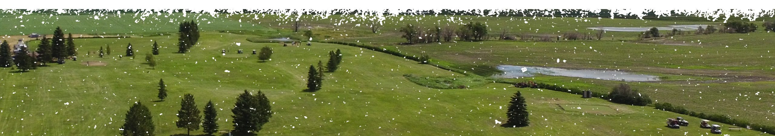 Arial view of a golf course