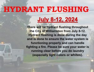 Hydrant flushing, 7.8-12.2024