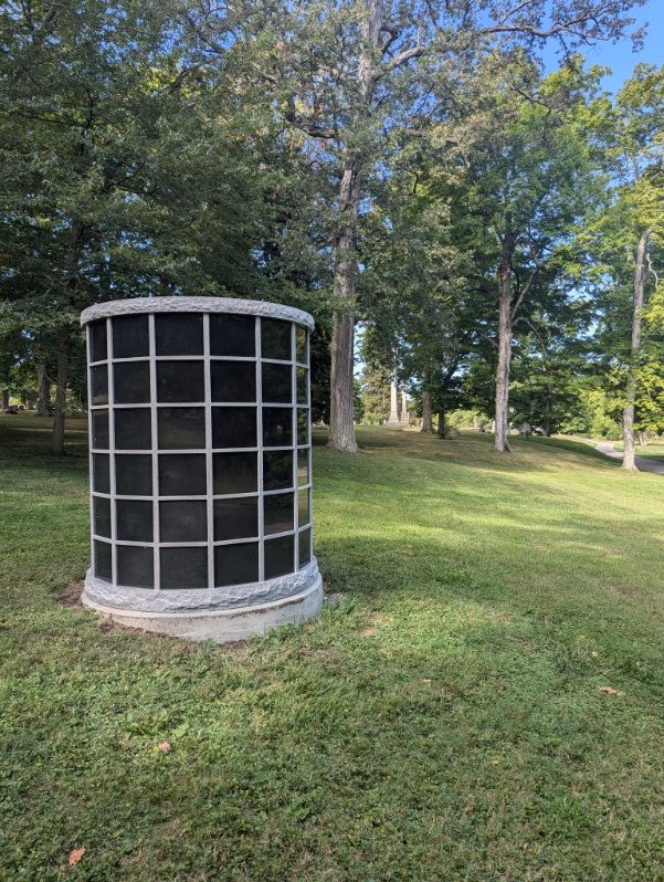 Columbarium next to trees