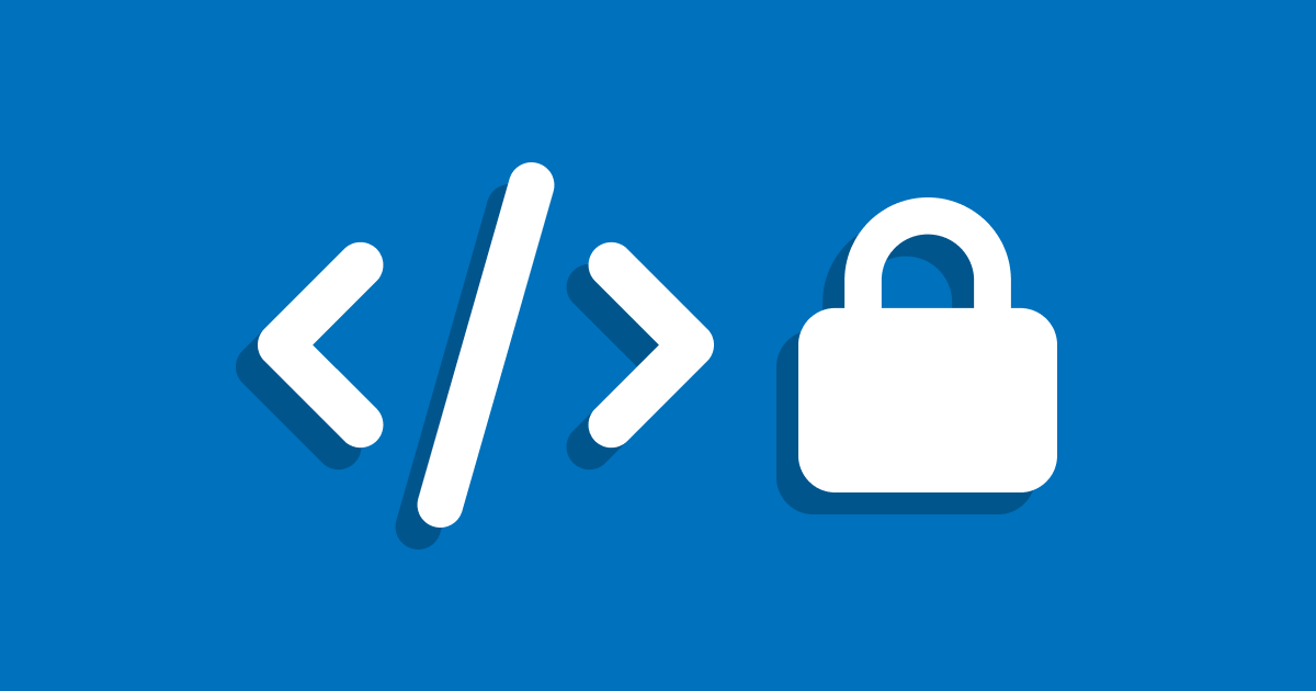 Code and lock icons