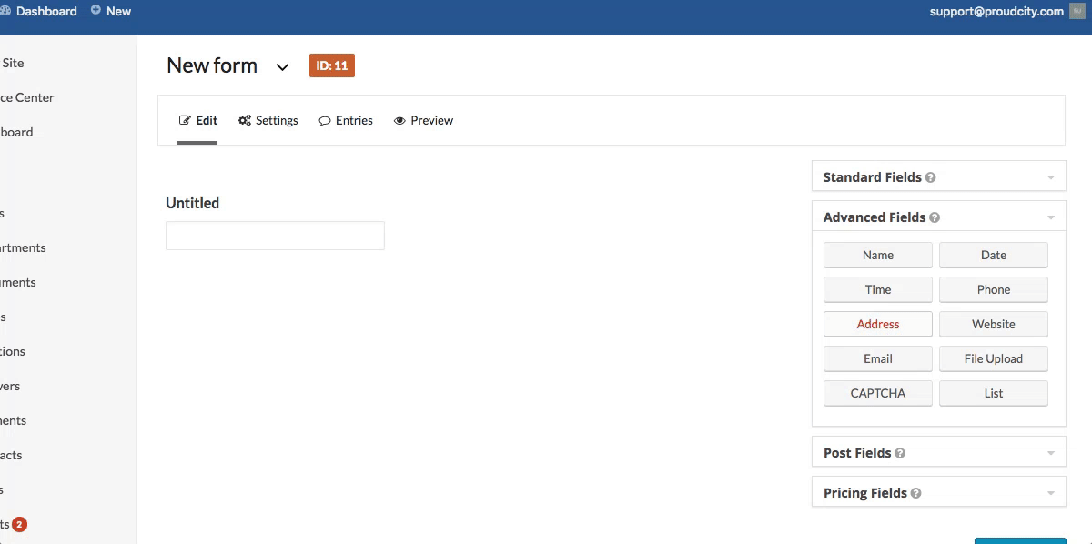 ProudCity Form Builder