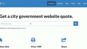 Instant, one-click government website quote