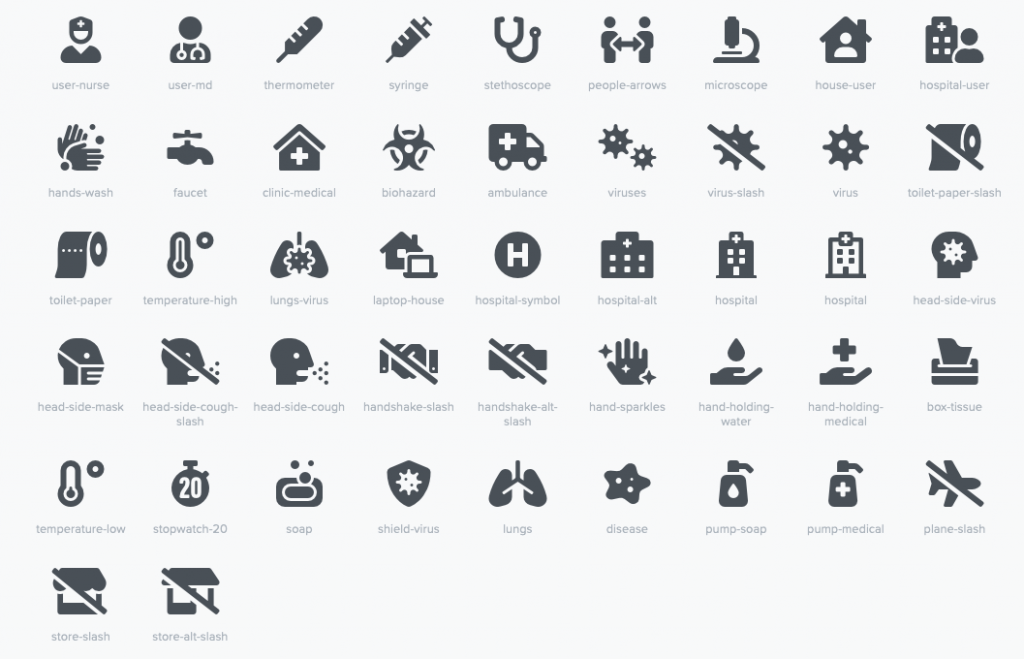 Coronavirus (COVID-19) icons