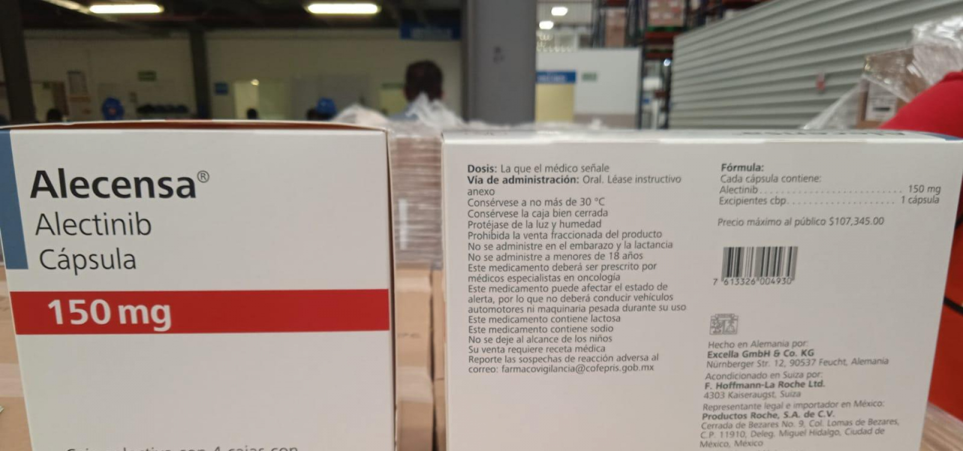 Lugar de entrega: operador logístico ISSSTE. Medicamento: Mesna, Abiraterona, Aciclovir, Paracetamol. Fecha: 23 de sept...