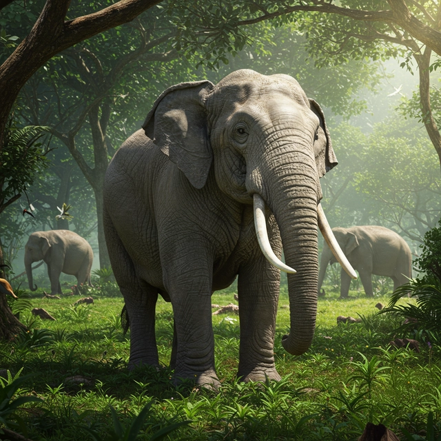 Elephant in the jungle