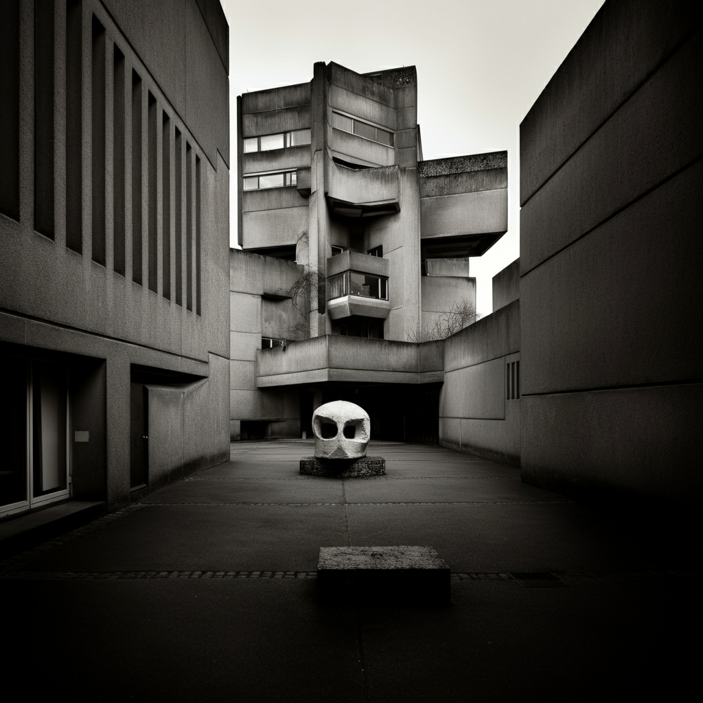 Art Print idea: Architectural photography, brutalist buildings, fragmented cityscapes, black and...