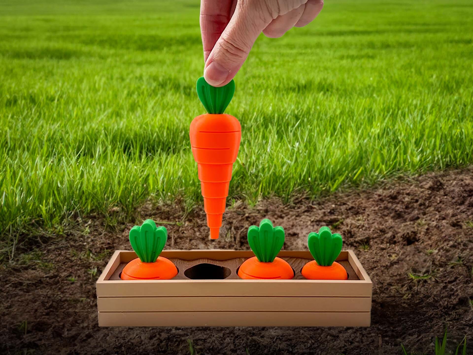 Carrot Garden Layered Fidget Toy by 3DPmom