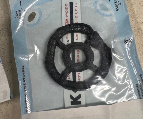 melted plastic part