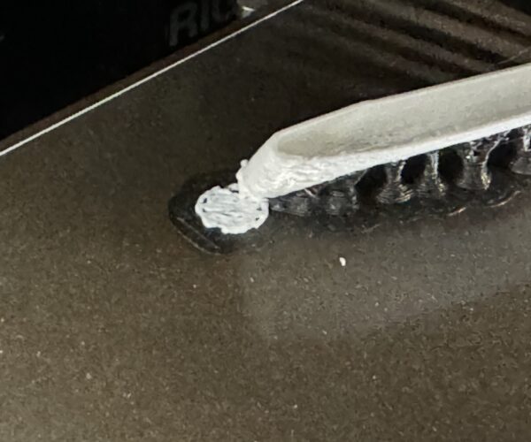 10mm mouse ear placed at local minimum where the model geometry would not have enough contact to stick to the underlying PLA