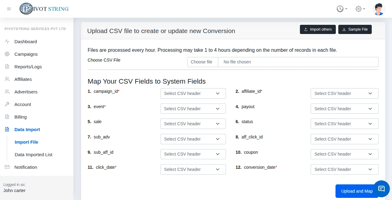 Bulk Import Conversions