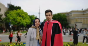 Shekoufeh Choupannejad and her son
