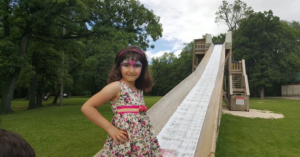 Anisa Sadeghi in playground