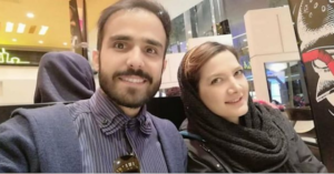 Samira Bashiri and her husband, Hamidreza Setareh Kokab in Iran