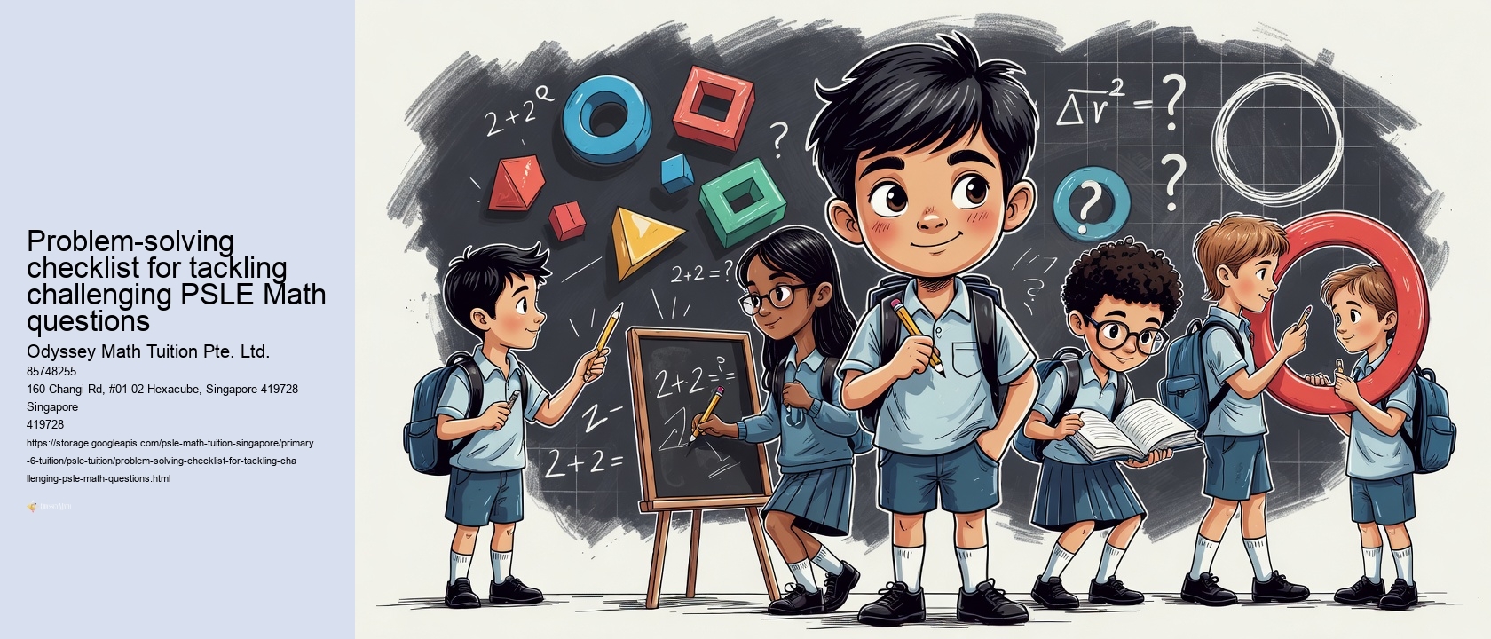 Problem-solving checklist for tackling challenging PSLE Math questions
