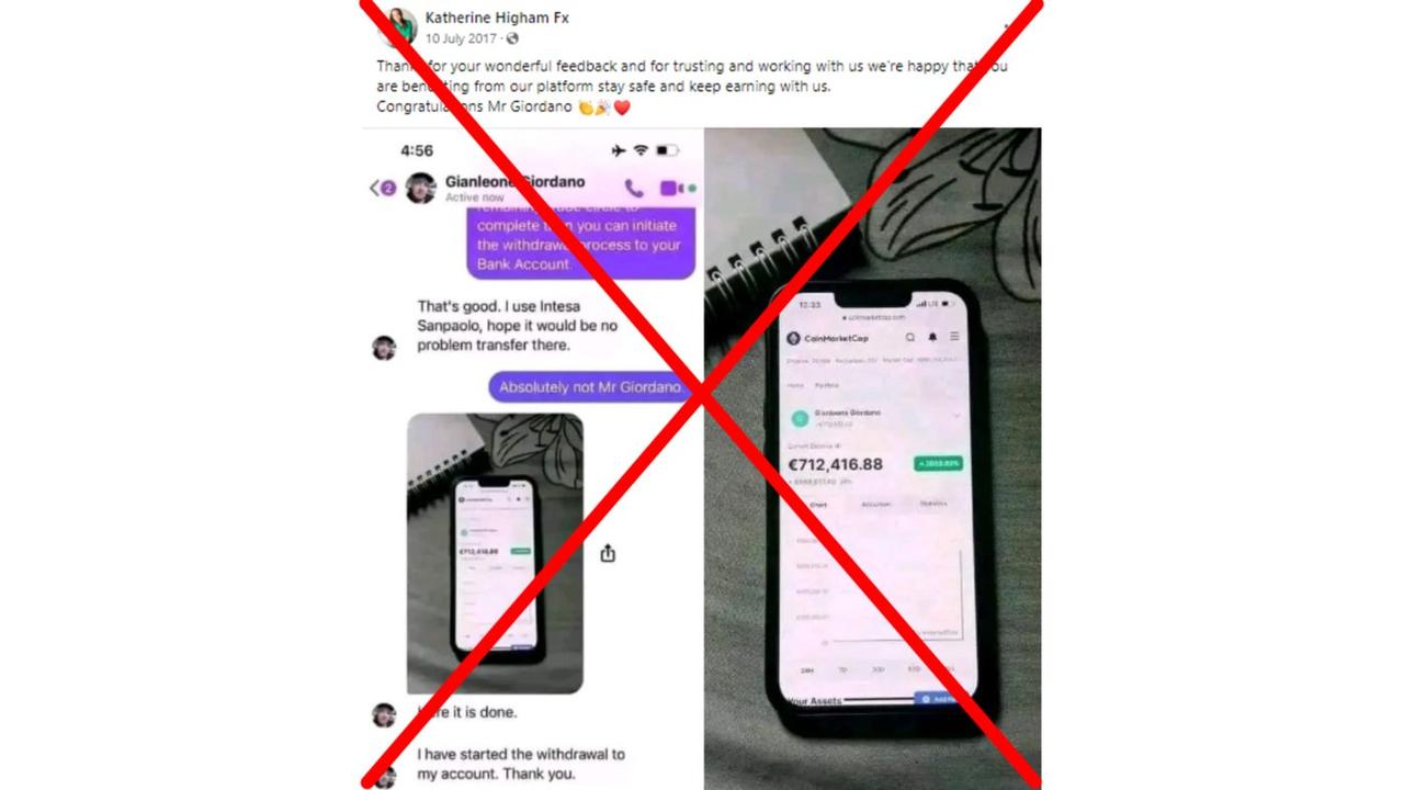 A screenshot of one of the Facebook posts.