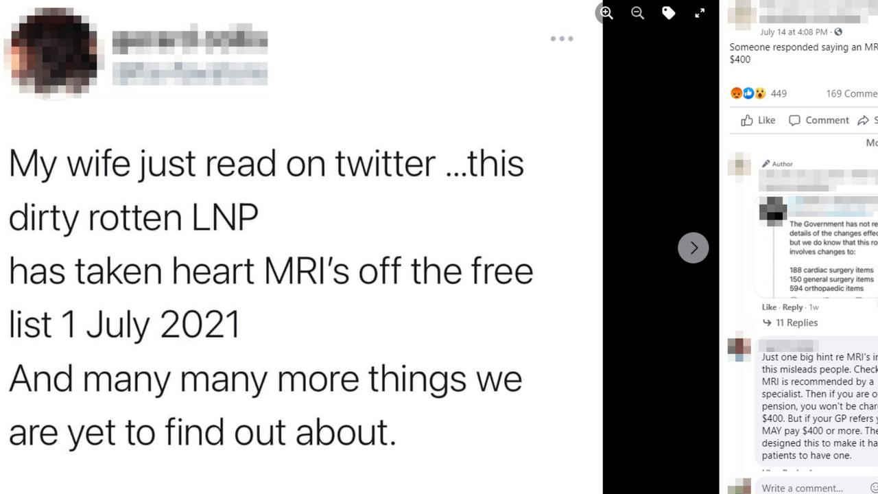 The Facebook post