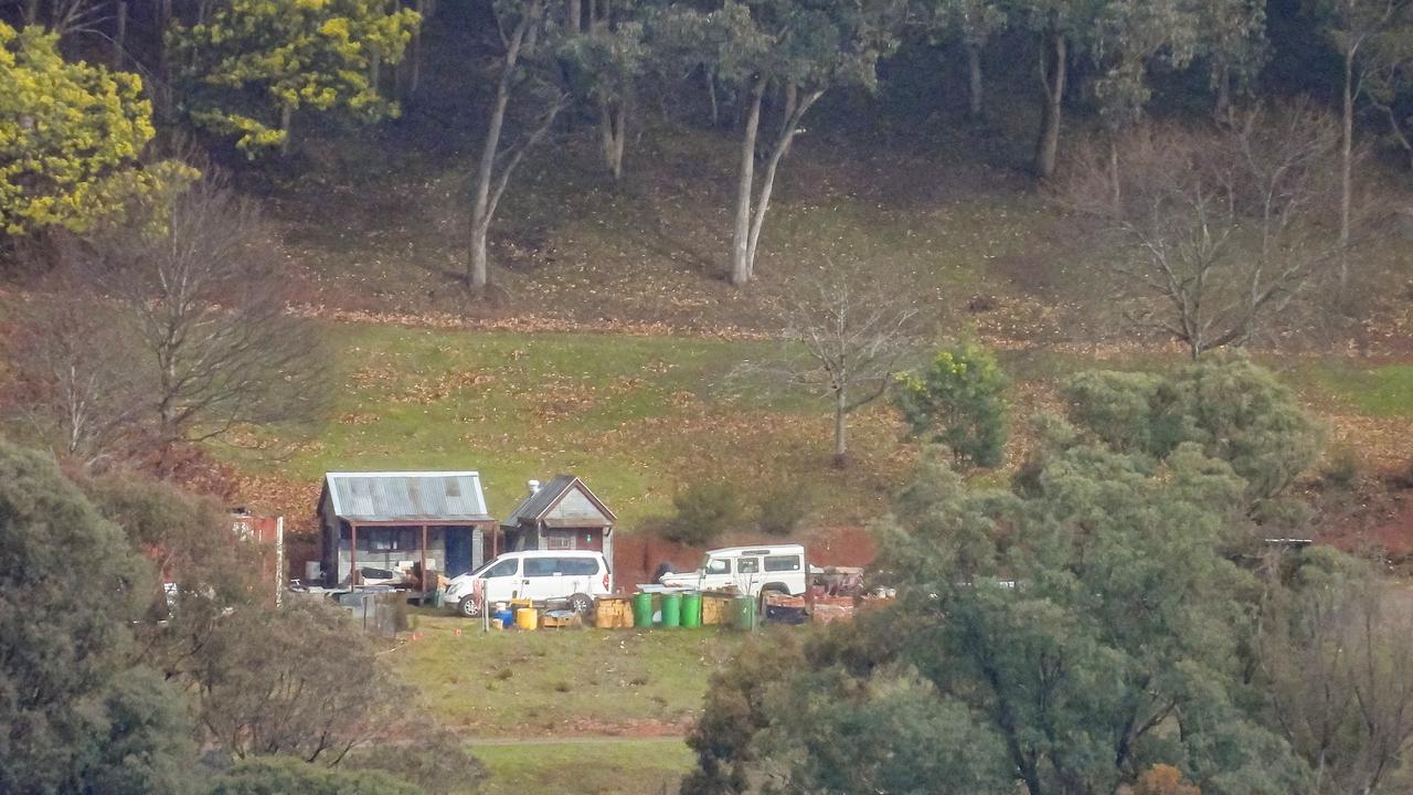 Property where 2 Vic officers were shot, Porepunkah, August 27, 2025.